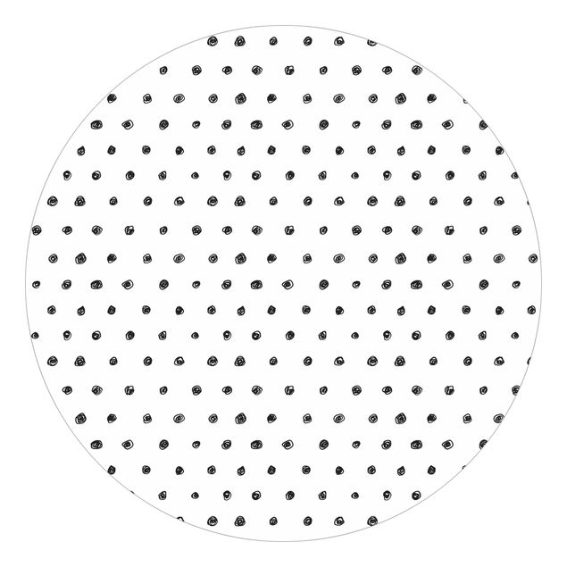 Wallpapers modern Black Ink Dot Pattern