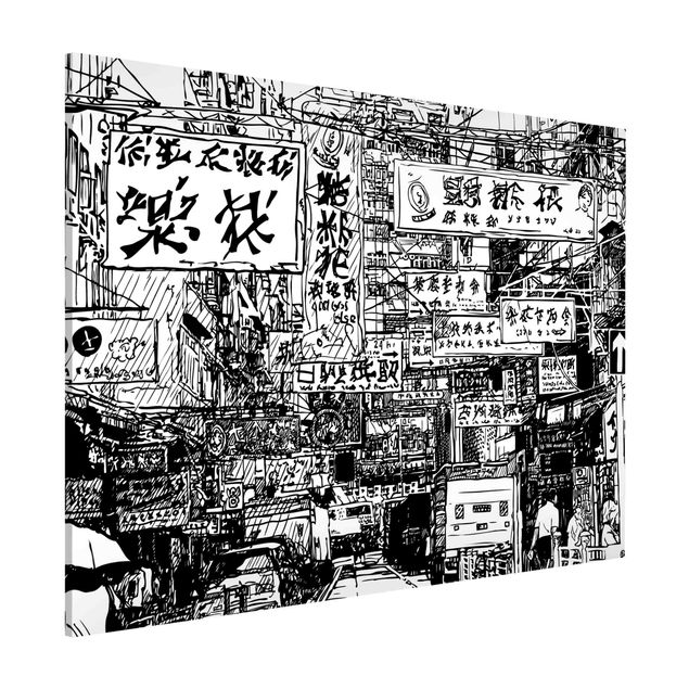 Magnet boards sayings & quotes Black And White Drawing Asian Street