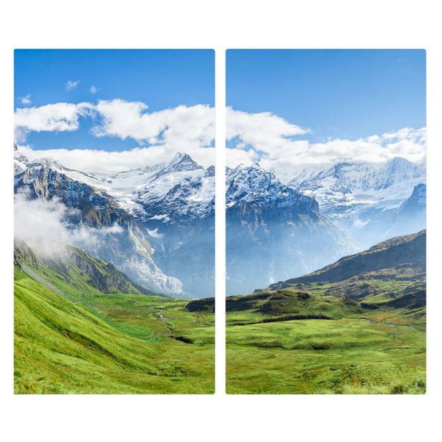 Stove top covers - Swiss Alpine Panorama