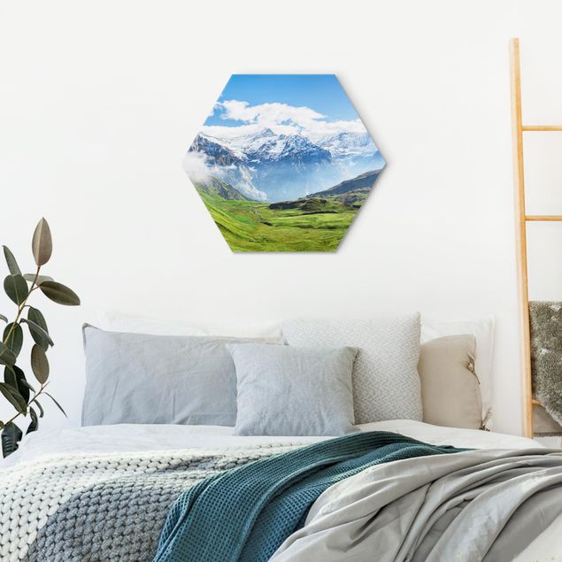 Landscape canvas prints Swiss Alpine Panorama