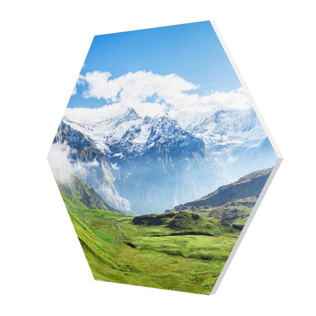 Nature art prints Swiss Alpine Panorama