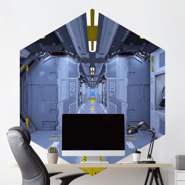Contemporary wallpaper Sci-Fi Inside A Spaceship