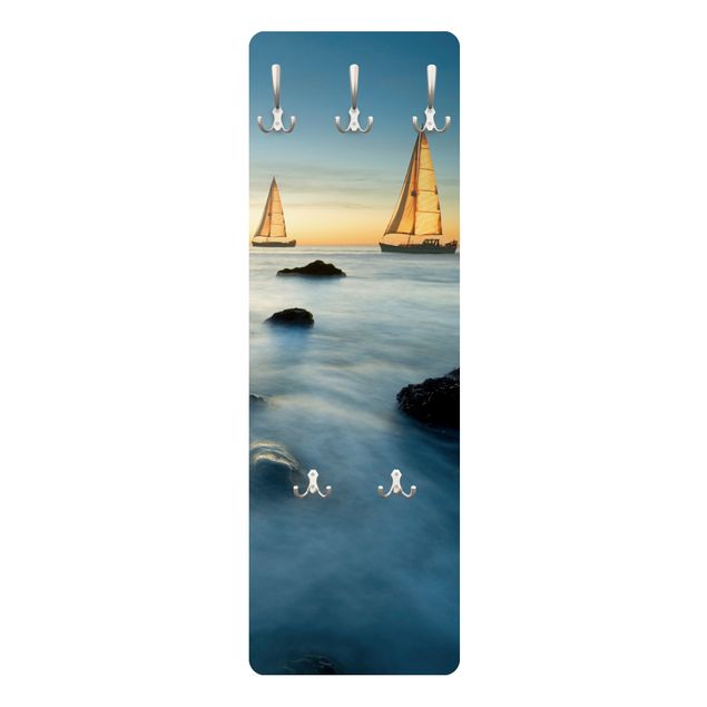 Wall coat hanger Sailboats On the Ocean