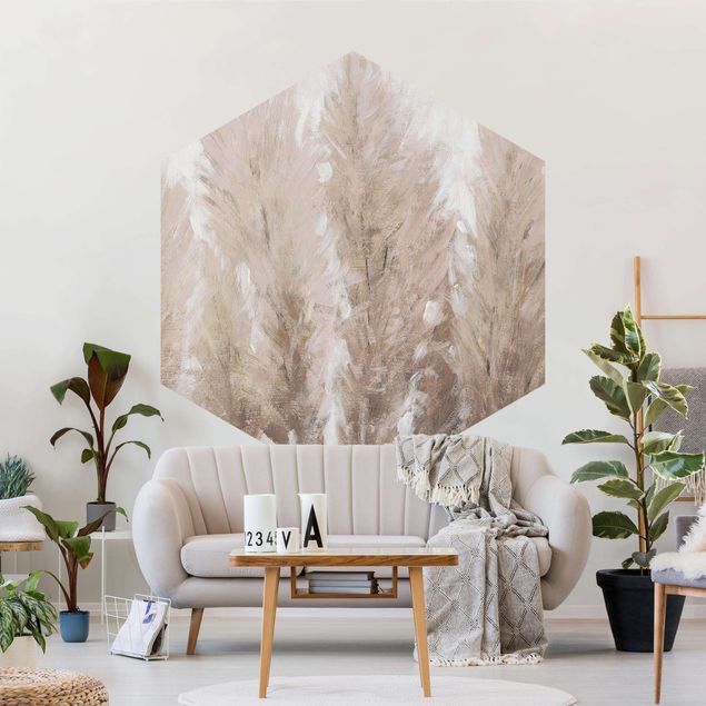Hexagonal wall mural Longing For Tranquility