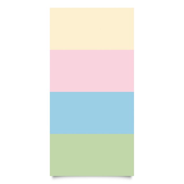 Self adhesive film Set of 4 Stripes Pastel colours - Cream Rose Pastel Blue Mint