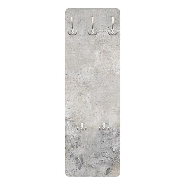 Grey wall coat rack Shabby Concrete Look