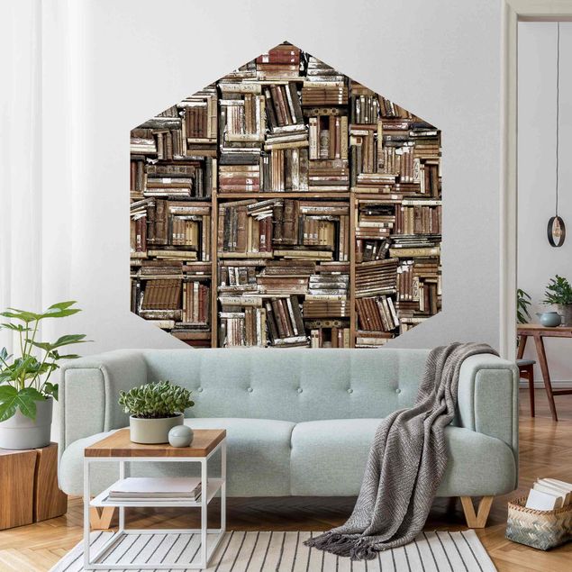 Modern wallpaper designs Shabby Wall  Of Books
