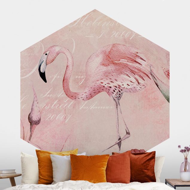 Kitchen Shabby Chic Collage - Flamingo