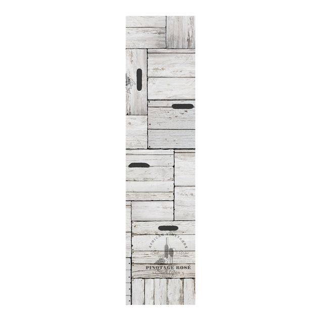 Patterned curtain panels Shabby Wooden Crates