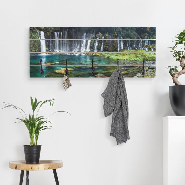 Wall mounted coat rack architecture and skylines Shiraito Waterfall