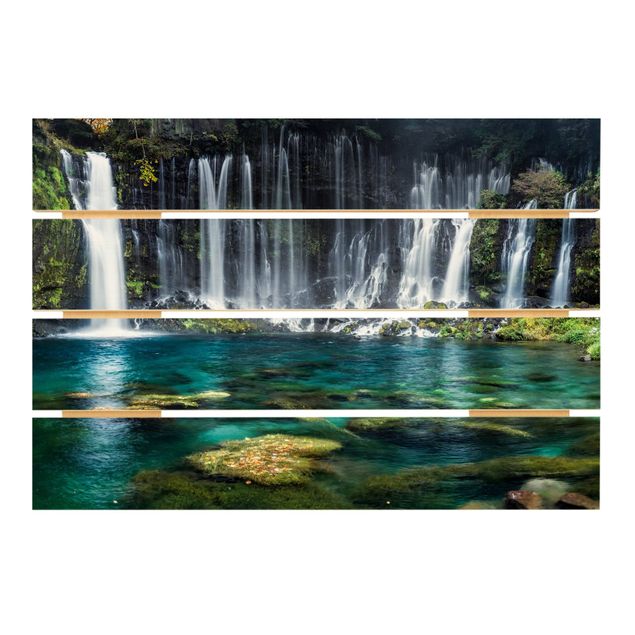 Wood photo prints Shiraito Waterfall