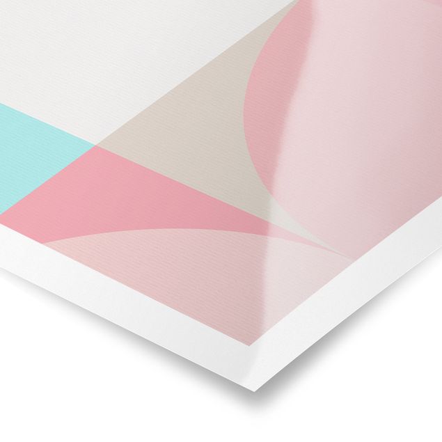 Poster print Scandinavian Shapes In Pastel ll
