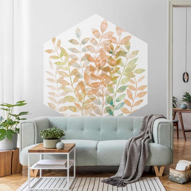 Modern wallpaper designs Dancing Leaves In Summer