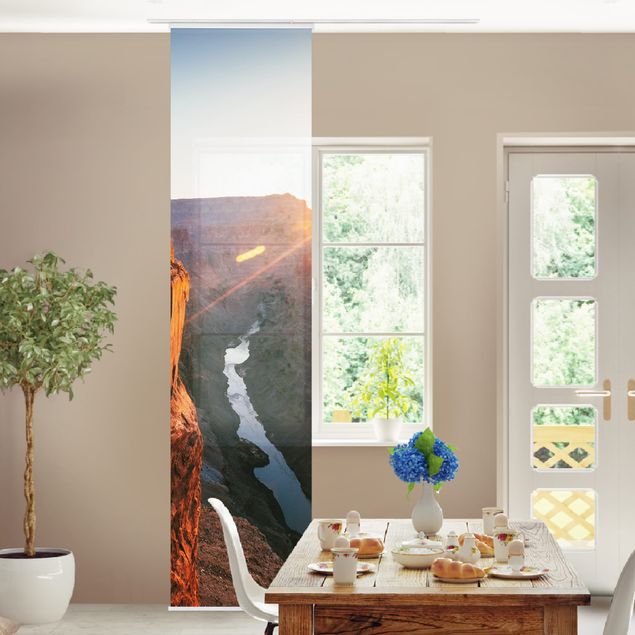 Sliding panel curtains architecture and skylines Sun In Grand Canyon