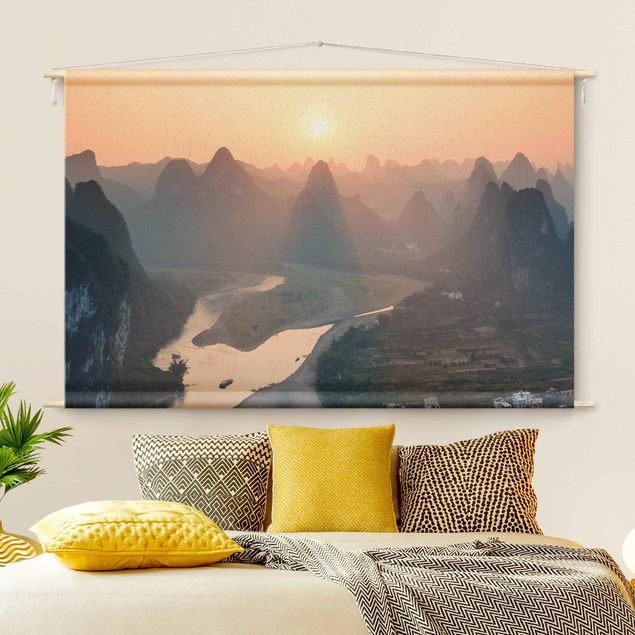 Mountain wall art Sunrise In Mountainous Landscape