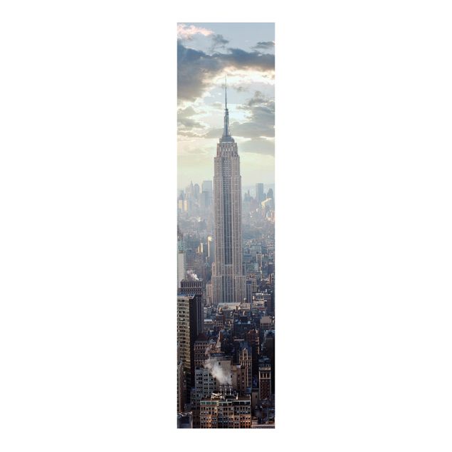 Sliding panel curtains architecture and skylines Sunrise In New York