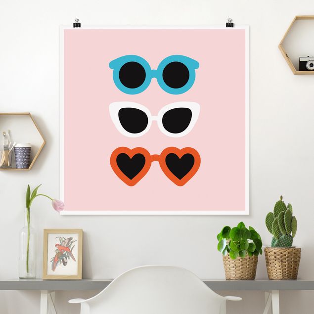 Contemporary art prints Sunglasses Tricolore
