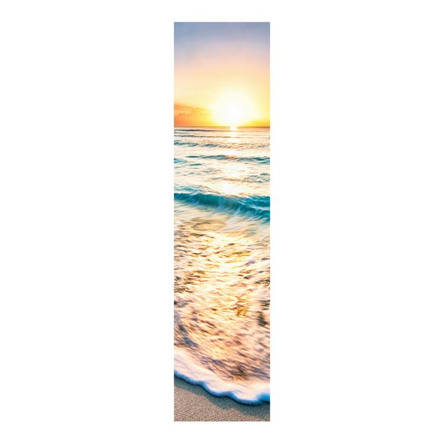 Sliding panel curtains landscape Sunset At The Beach