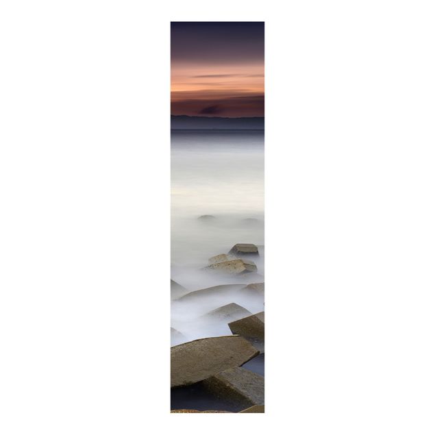 Sliding panel curtains landscape Sunset In The Fog