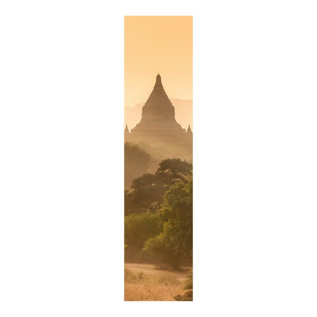 Sliding panel curtains architecture and skylines Sun Setting Over Bagan