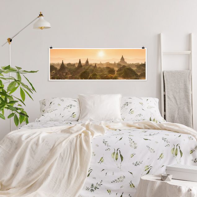 Prints landscape Sun Setting Over Bagan