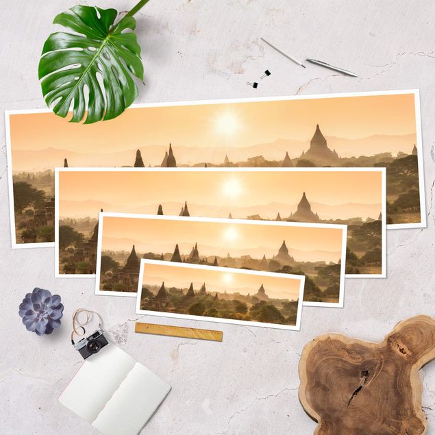 Prints Sun Setting Over Bagan