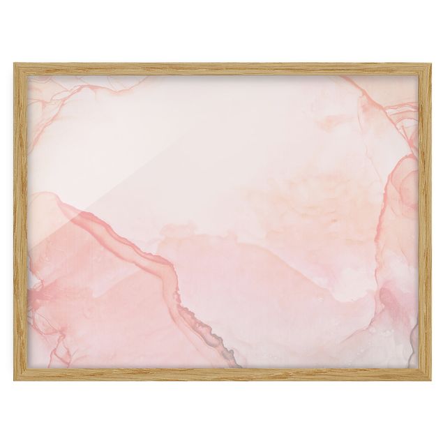 Framed abstract prints Play Of Colours Pastel Cotton Candy