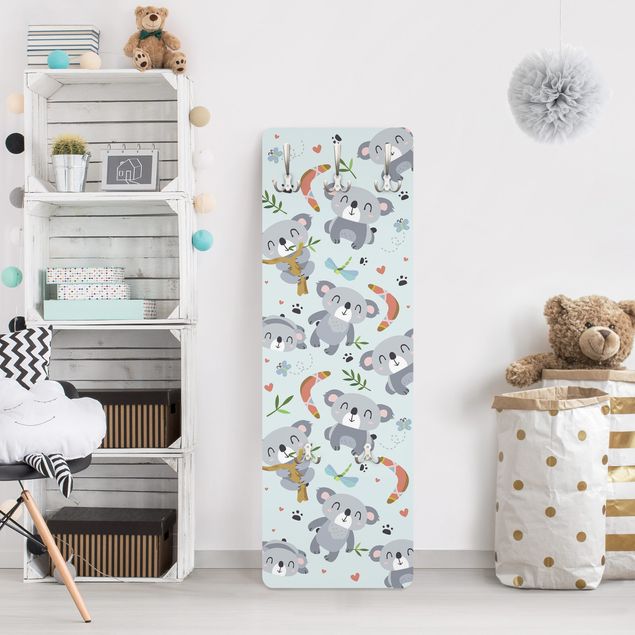 Wall mounted coat rack architecture and skylines Playing Koala Bears With Boomerang In Australia