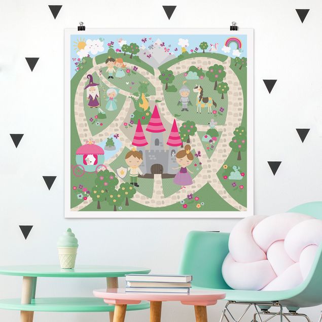 Nursery decoration Playoom Mat Wonderland - The Path To The Castle