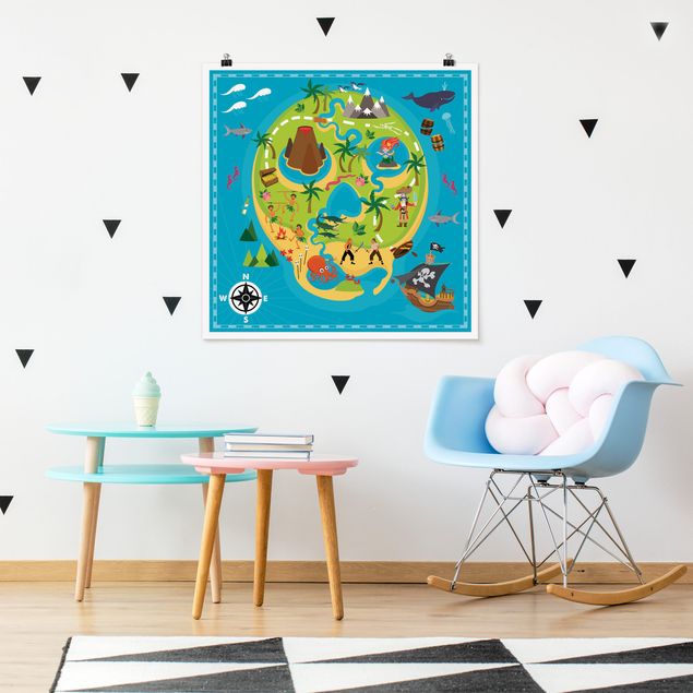 Pirate prints Playoom Mat Pirates - Welcome To The Pirate Island