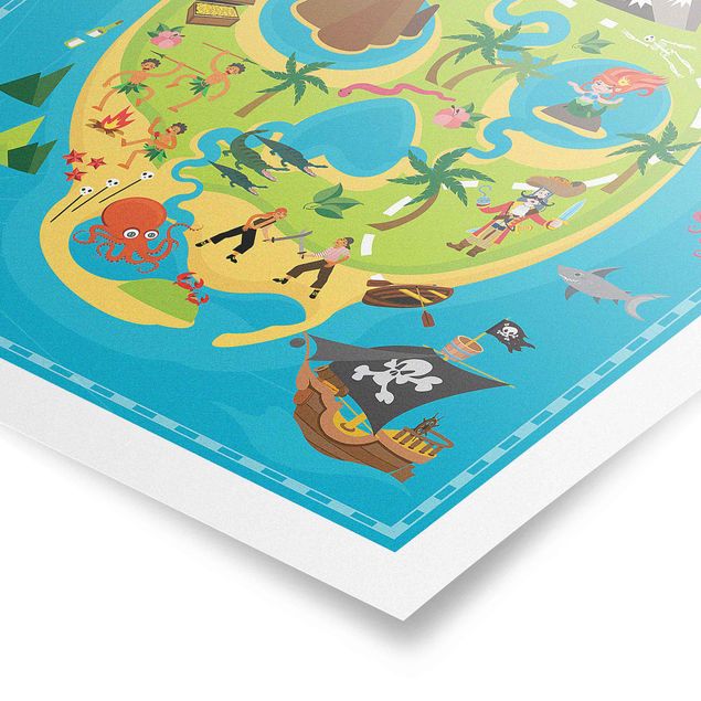Prints Playoom Mat Pirates - Welcome To The Pirate Island