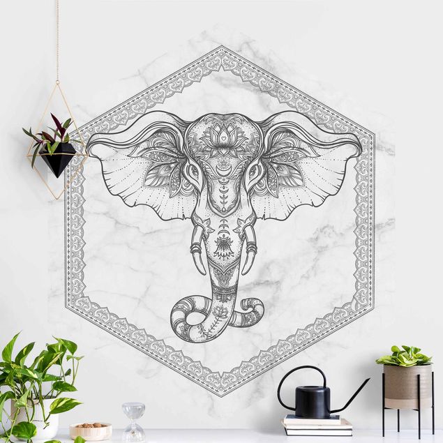 Wallpapers elefant Spiritual Elephant In Marble Look