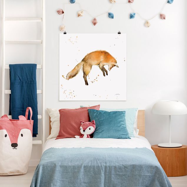 Animal wall art Leaping Fox