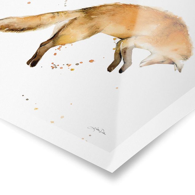 Poster print Leaping Fox