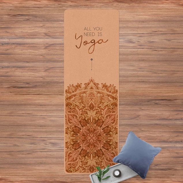 modern area rugs Text All You Need Is Yoga Orange