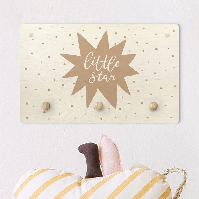 Nursery decoration Text Little Star With Star Natural