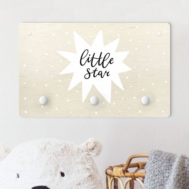 Nursery decoration Text Little Star With Star White