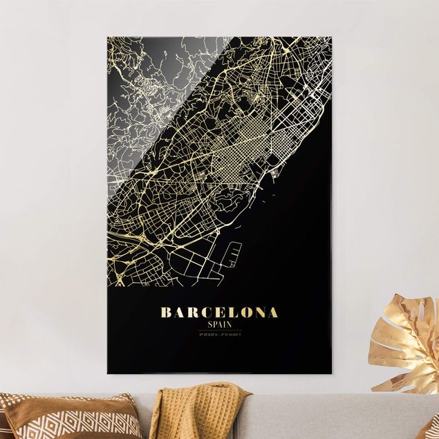 Kitchen Barcelona City Map - Classic Black