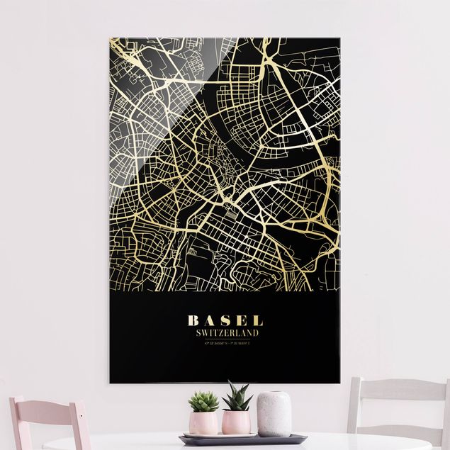 Kitchen Basel City Map - Classic Black