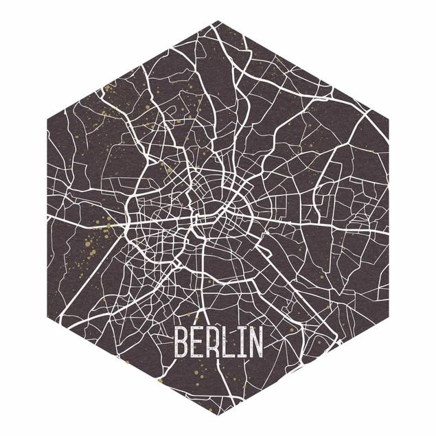 Wallpapers grey City Map Berlin - Retro