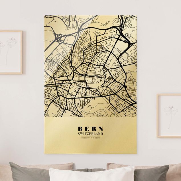 Prints Switzerland Bern City Map - Classic