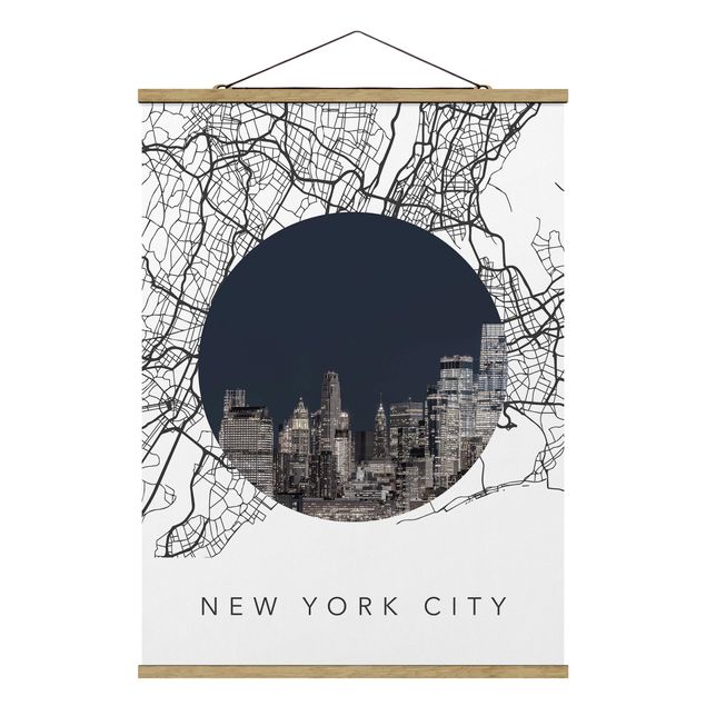 Prints quotes Map Collage New York City