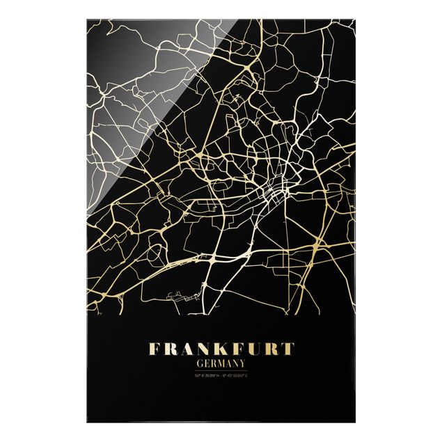 Black and white art Frankfurt City City Map - Classic Black