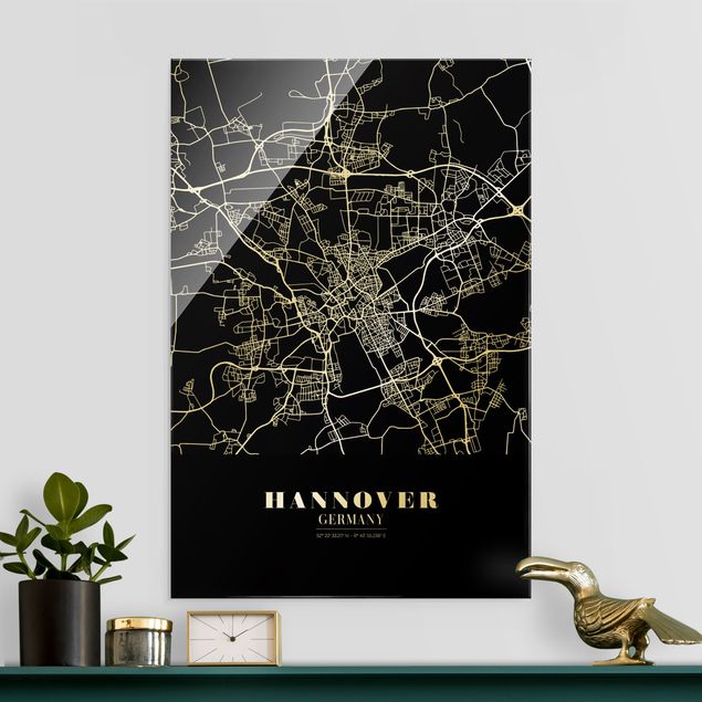Kitchen Hannover City Map - Classic Black