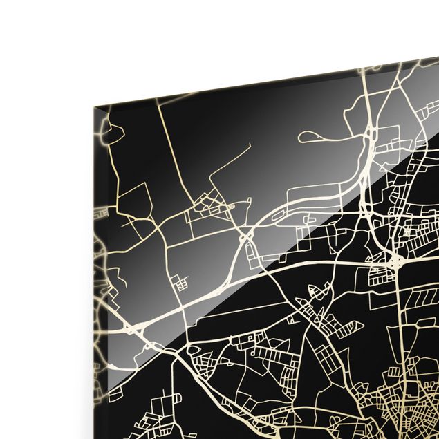Prints Hannover City Map - Classic Black