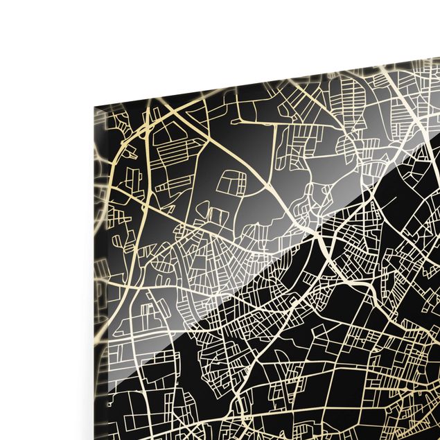 Prints Copenhagen City Map - Classic Black