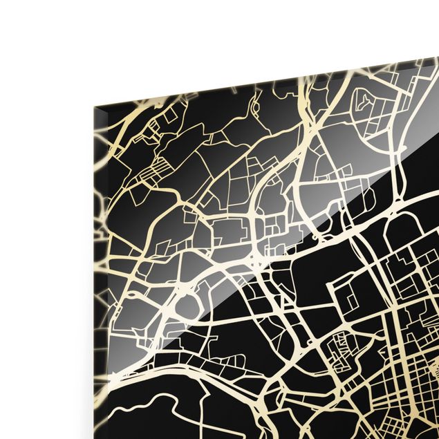 Prints Lisbon City Map - Classic Black