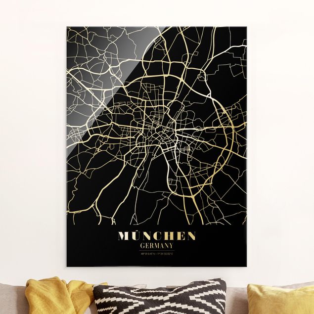 Kitchen Munich City Map - Classic Black