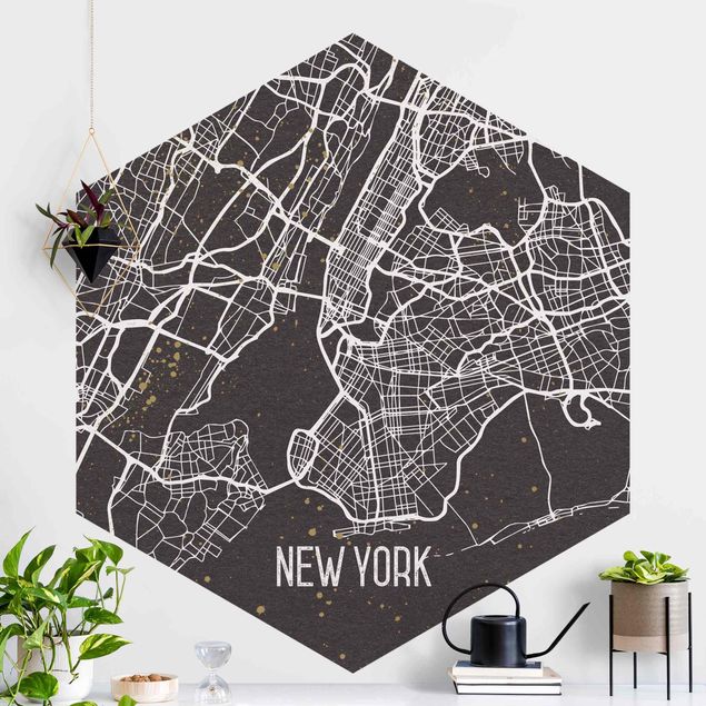 Kitchen City Map New York- Retro