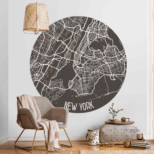 Kitchen City Map New York- Retro
